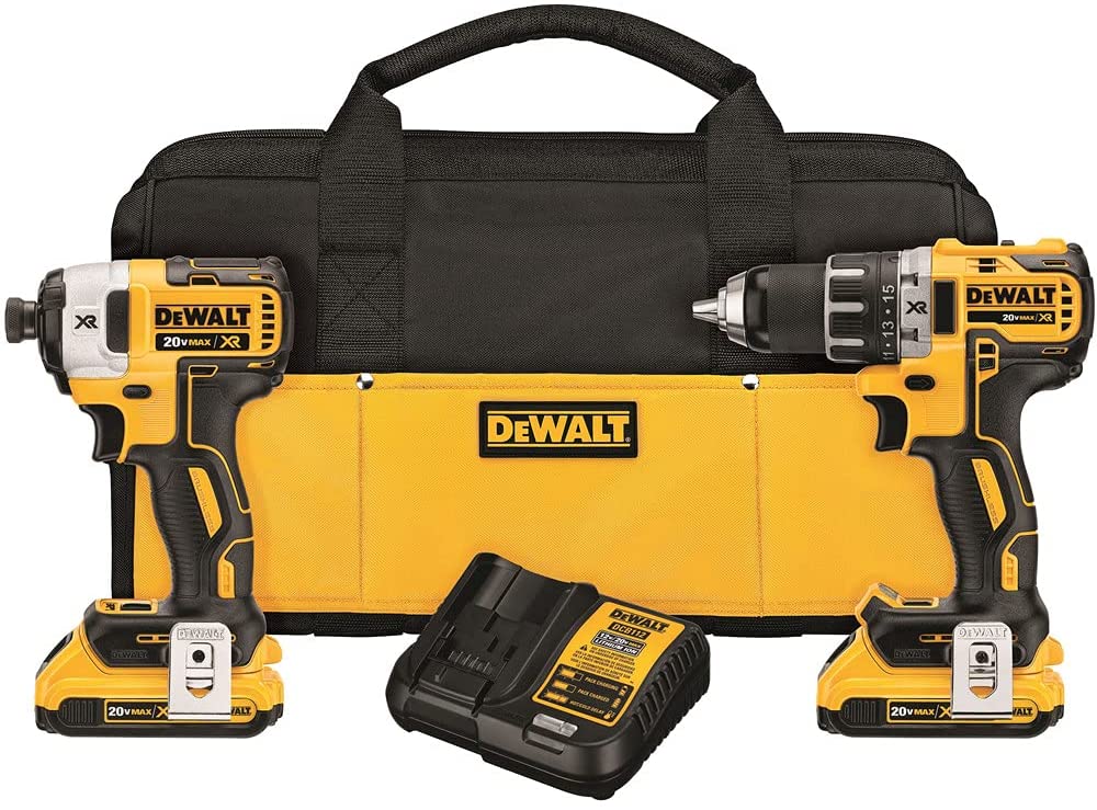 DEWALT FLEXVOLT ADVANTAGE 20V MAX Combo Kit with Hammer Drill & Impact Driver, 5.0-Ah, 2-Tool (DCK2100P2)