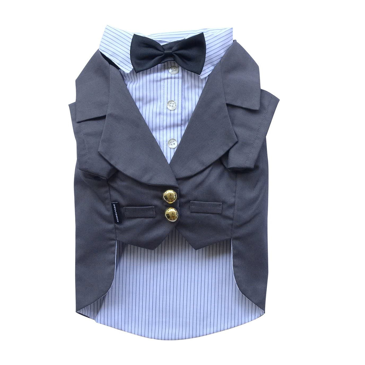 DoggyDolly Hondenkleding Tuxedo Grijs Krijtstreep