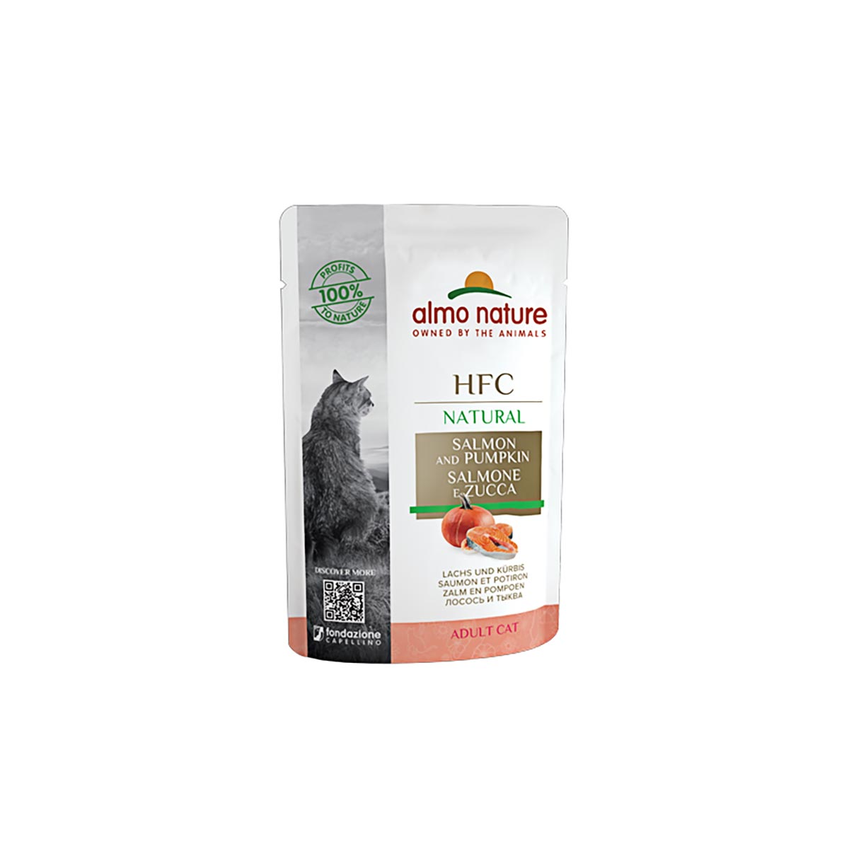 Almo Nature Natural Pouch Kat Zalm & Pompoen