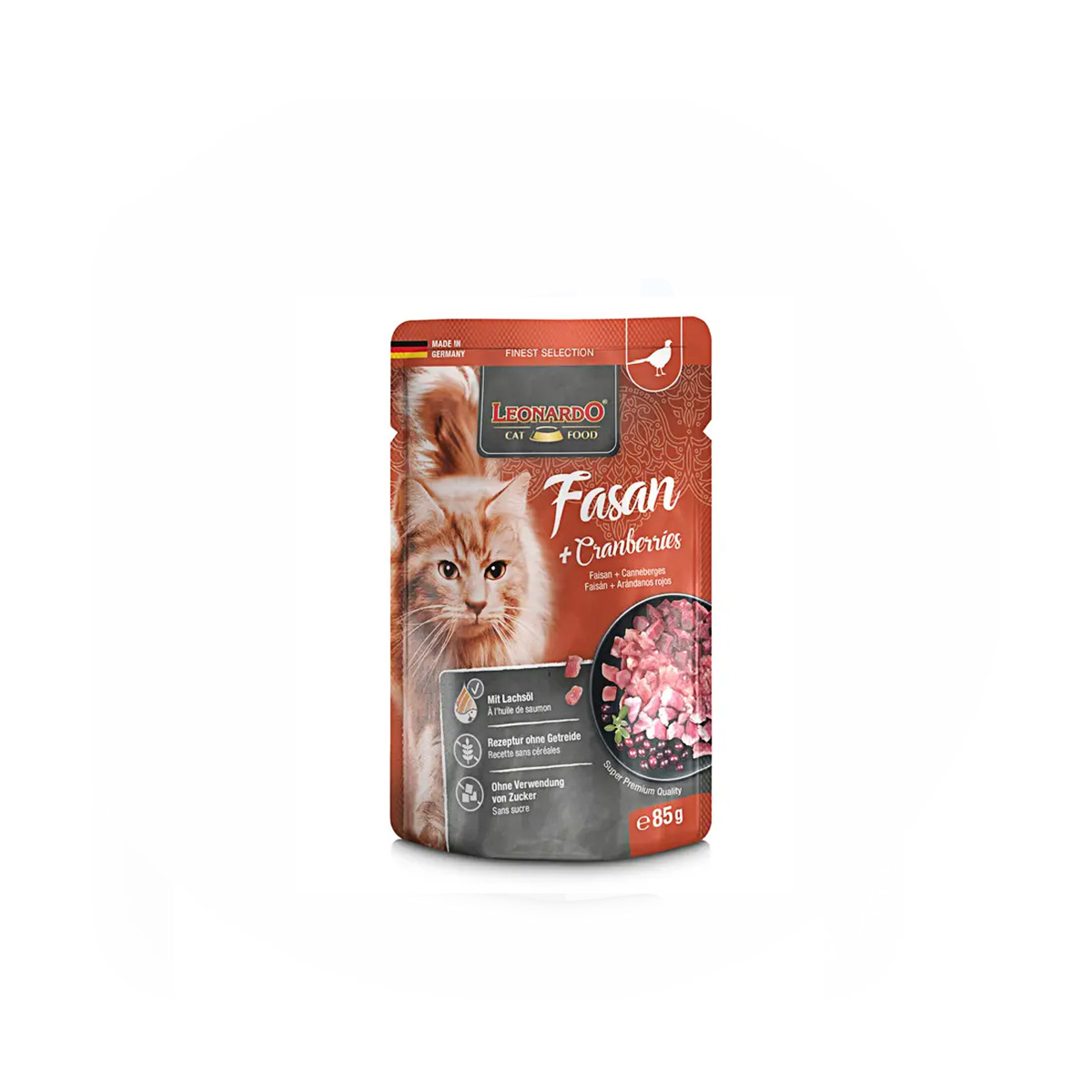 Leonardo Pouch Kat Pheasant & Cranberry