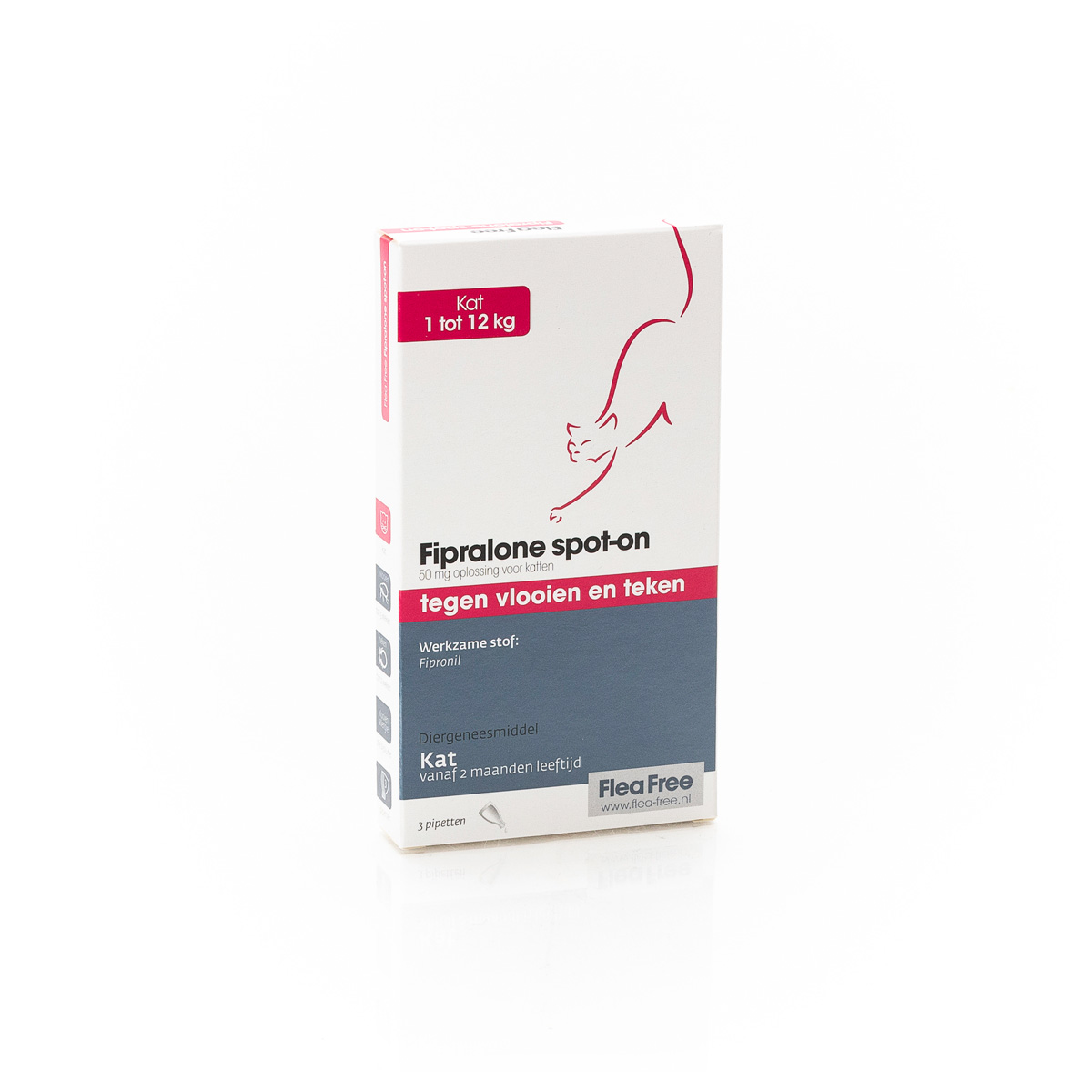 Flea Free Fipralone Anti Vlooien & Tekenmiddel  Kat