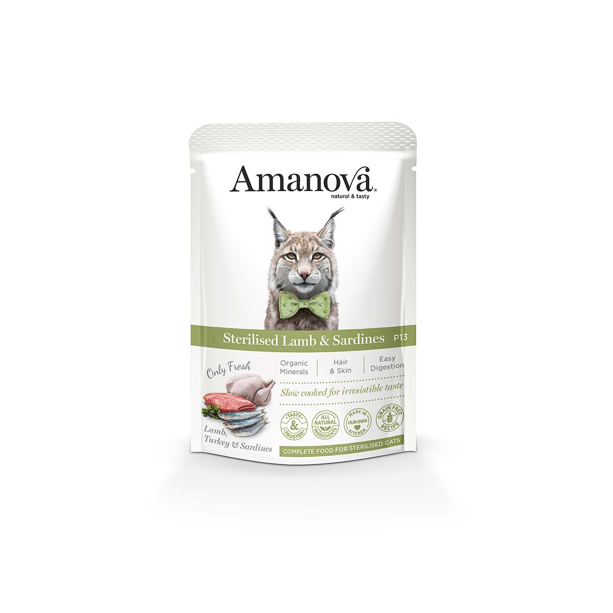 Amanova Pouch Kat Lamb & Sardines Sterilised