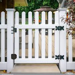 Athena 4' x 4' Straight Top White Gate