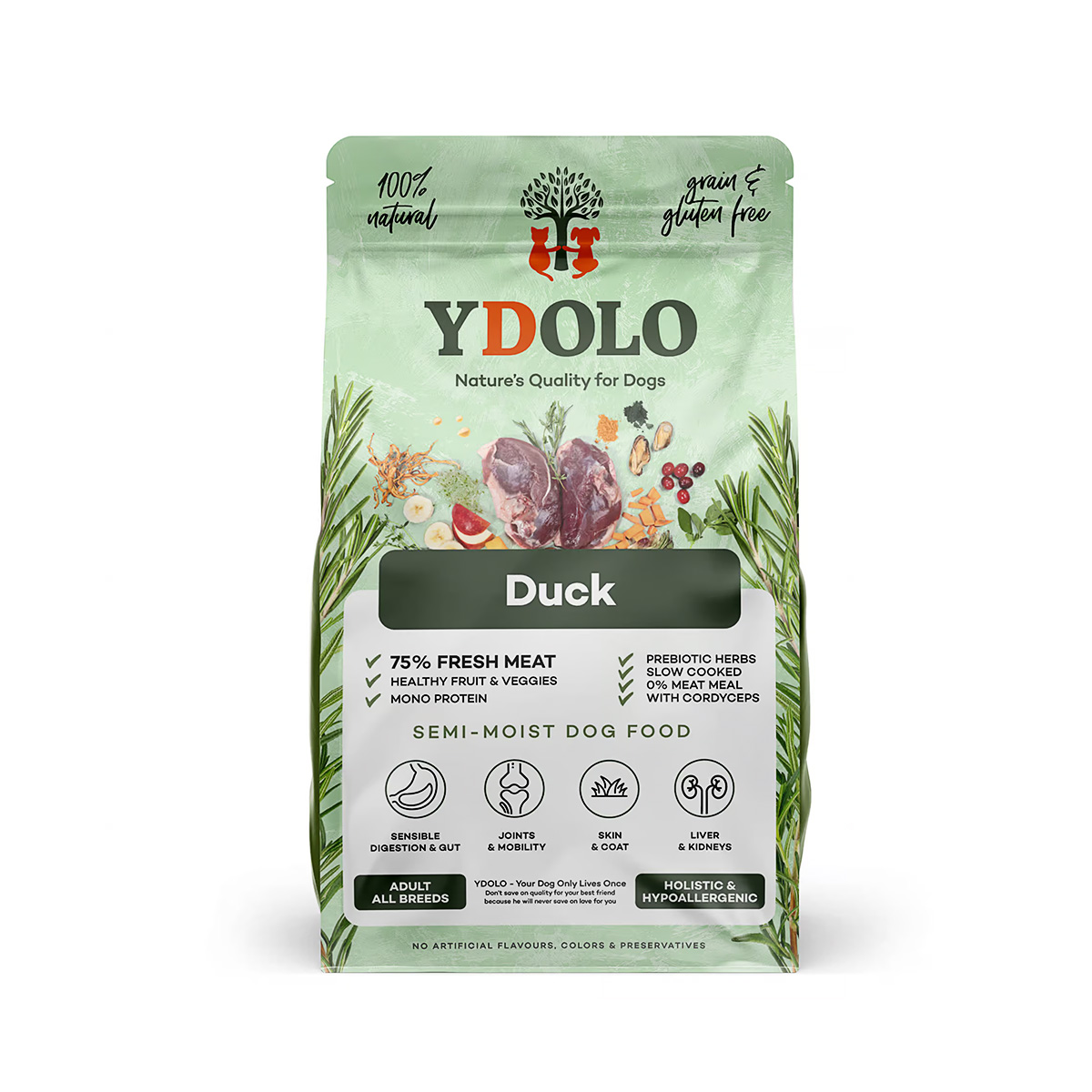 YDOLO  Hondenvoeding Healthy & Pure Duck 10kg
