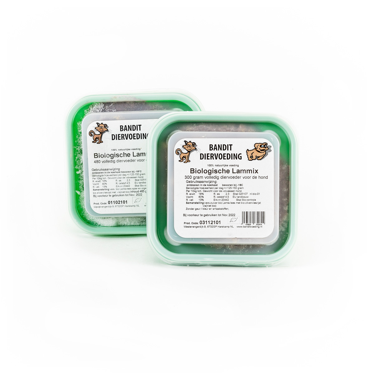 Bandit Vriesvoeding Hond BIO Vleesmix Lam 480gr