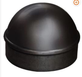 2 3/8" Aluminum Cap Black