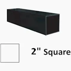 2" x 100" Blank Post Black