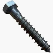 1/2" x 3" Hex Lag Bolt 18-8 SS Black Oxide Ea
