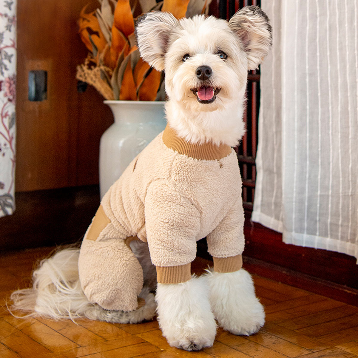 Puppia Hondenjumpsuit Titus Beige
