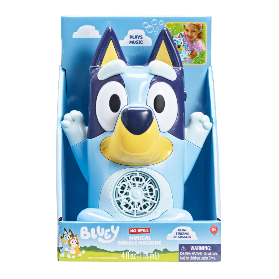 Bluey NO-Spill Musical Bubble Machine