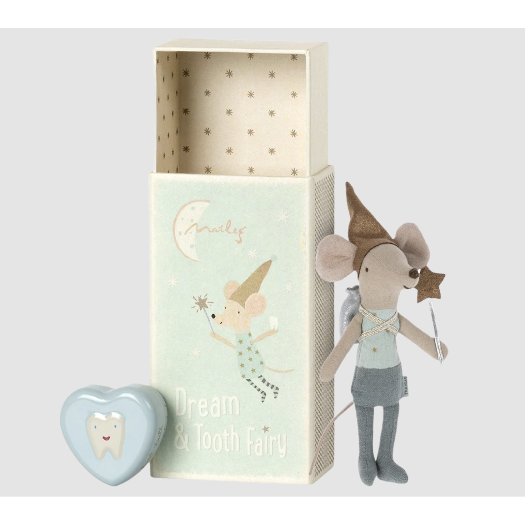 Tooth Fairy Matchbox Mouse - Blue