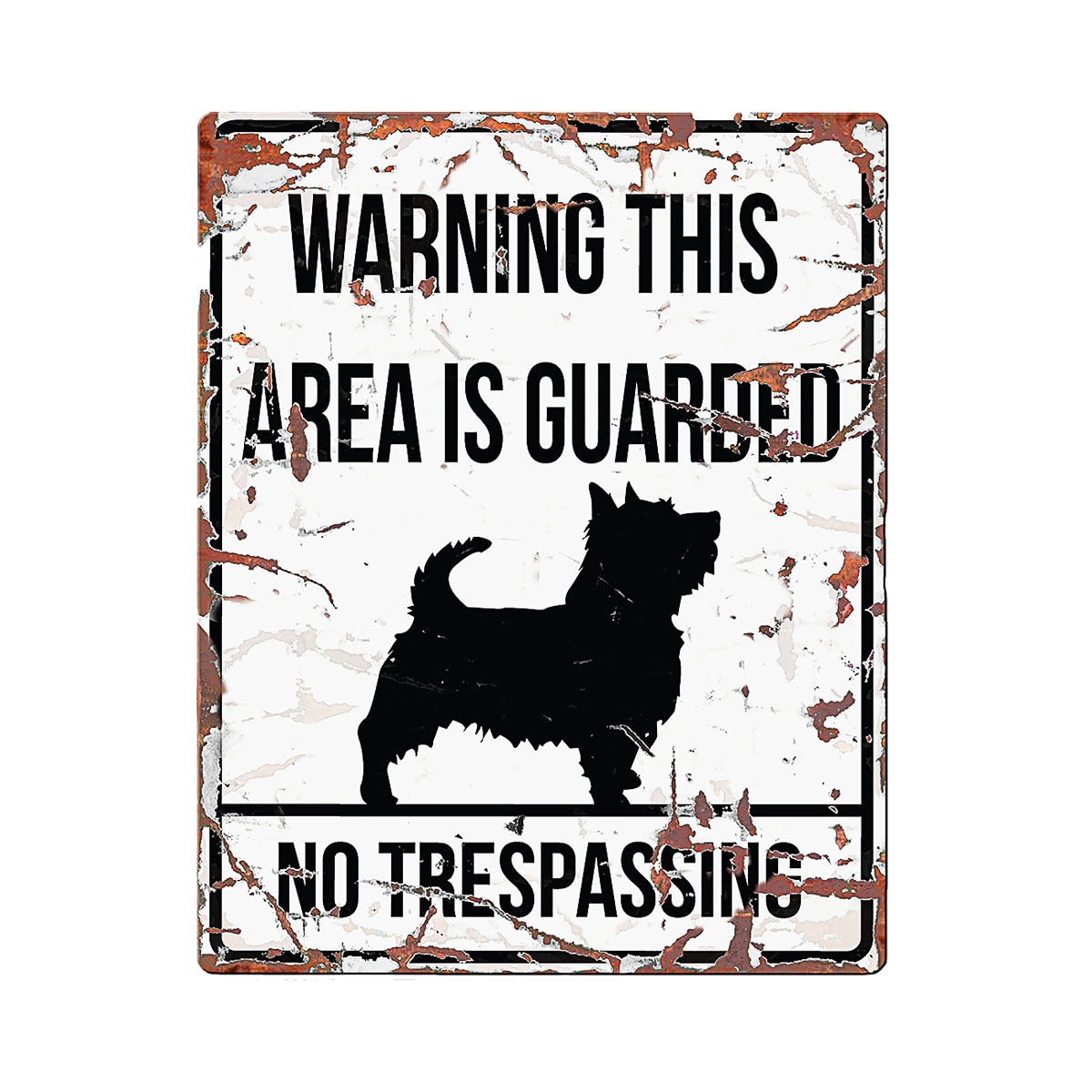 D&D Warning Aluminum Westie Wit