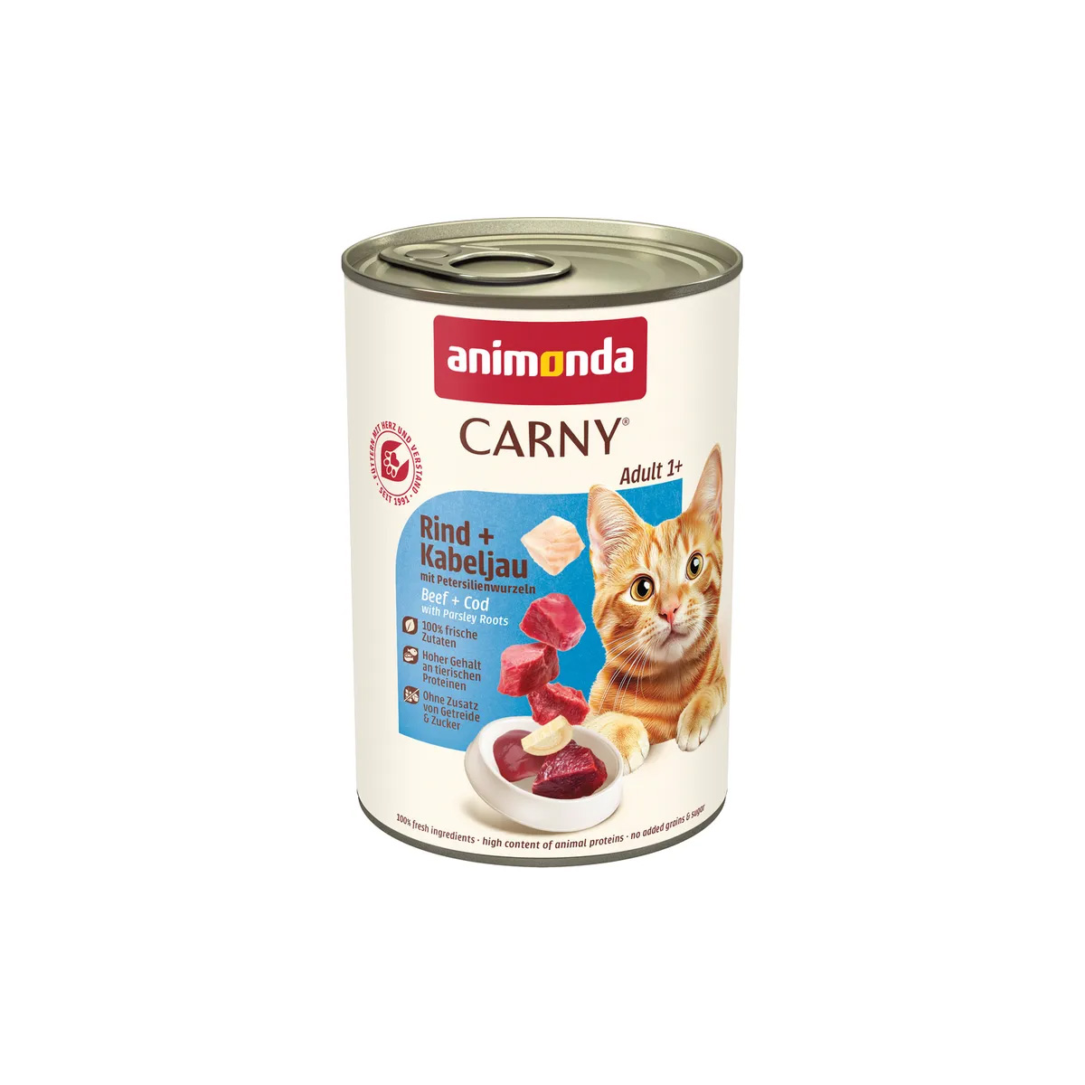 Animonda Carny Blikvoeding Kat Rund & Kabeljauw