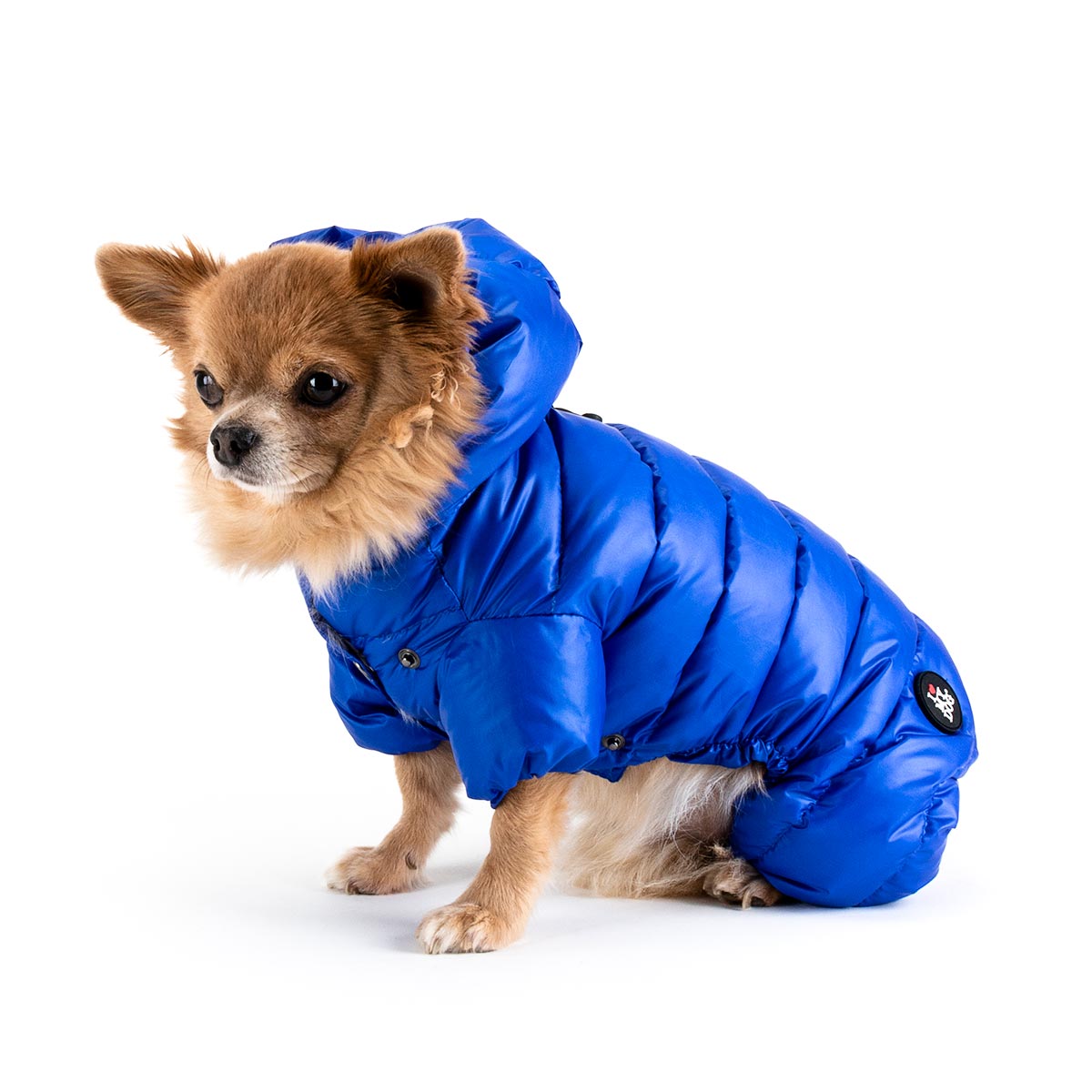 I Love My Dog Hondenjumpsuit Puffer Blue