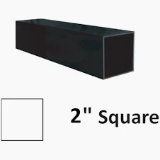 2" x 84" 3 Rail (Line,End,Corner,Blank) Post Black