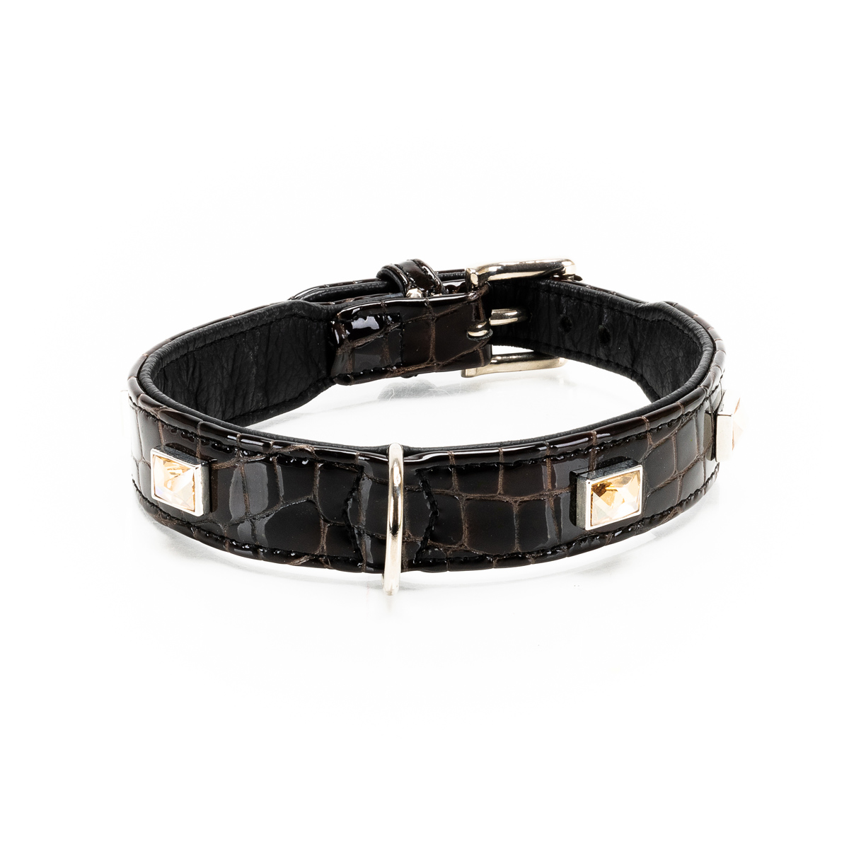 Hunter Halsband Croco Stone 42