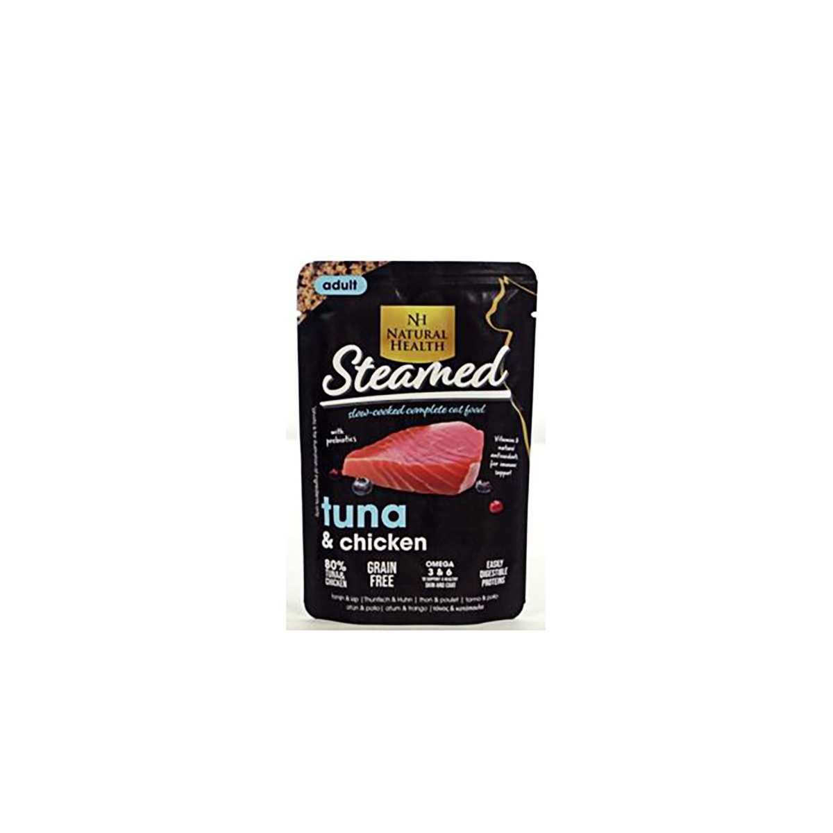 Natural Health Pouch Kat Gestoomd Tuna