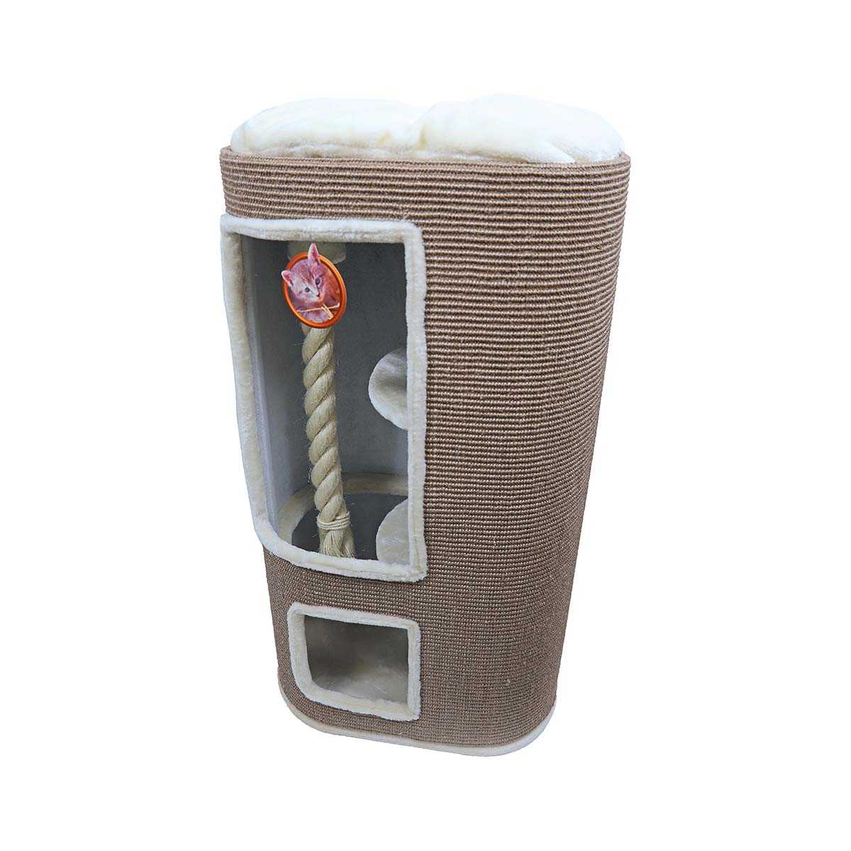 Gebr. De Boon Krabton Sisal Ovaal Taupe & Crème 100cm