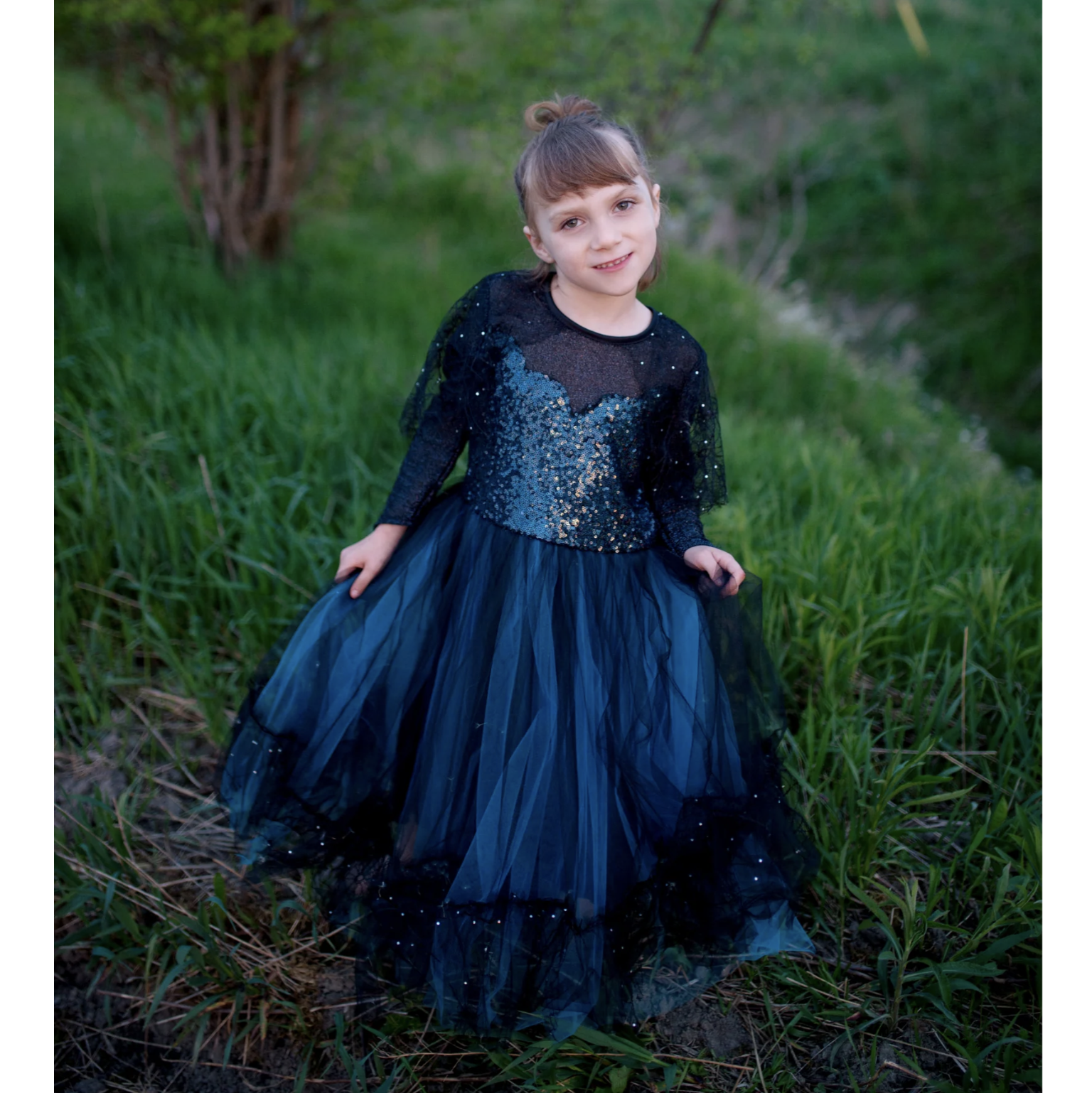 Luna The Midnight Witch Dress & Headband (Size 5-6)