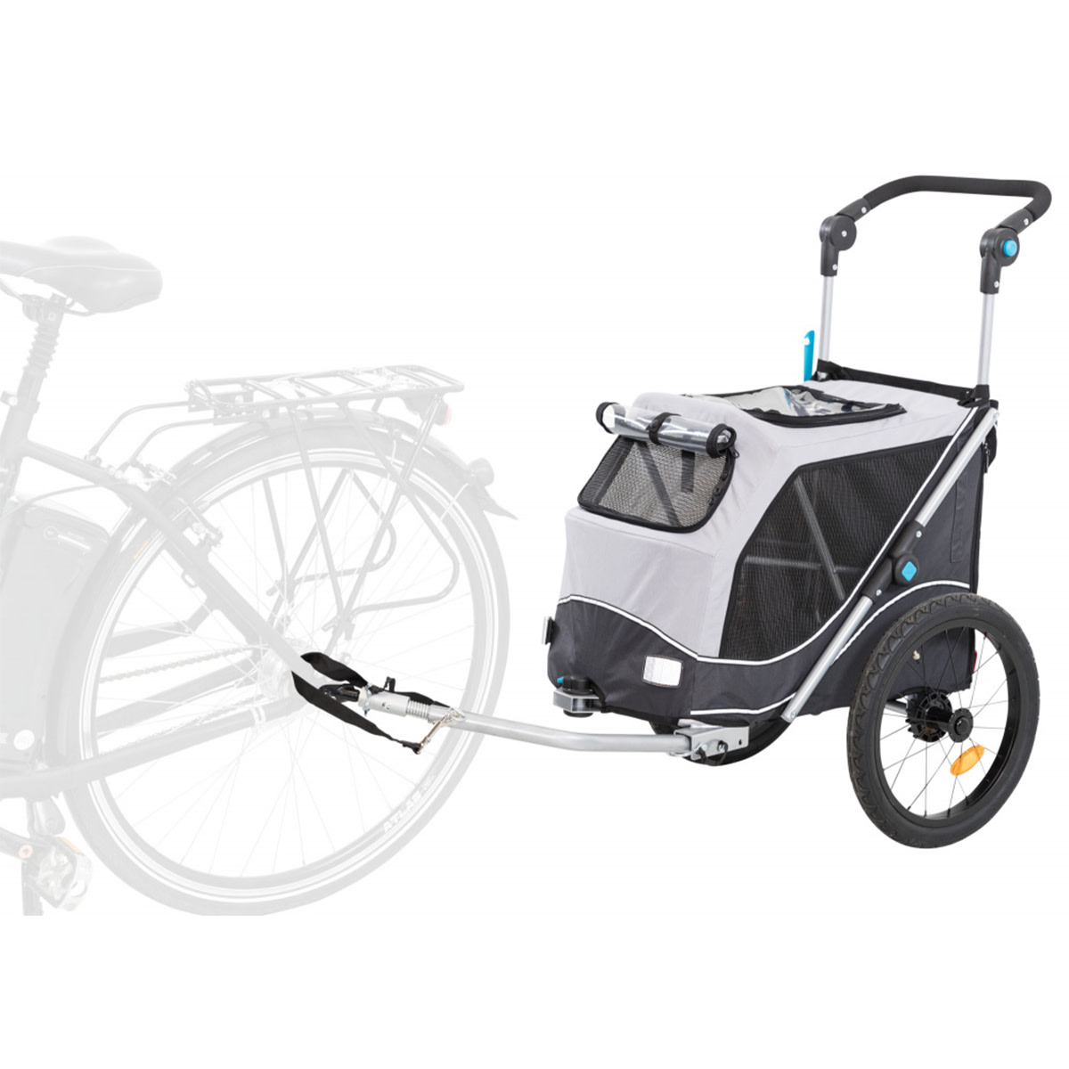 Trixie Hondenfietskar Grijs &  Zwart