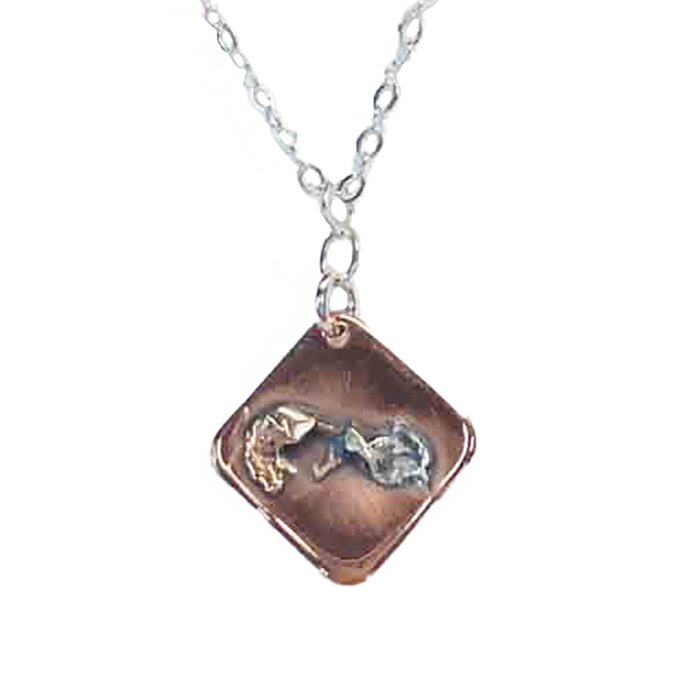 MIXED METALS OVER-LAY NECKLACE
