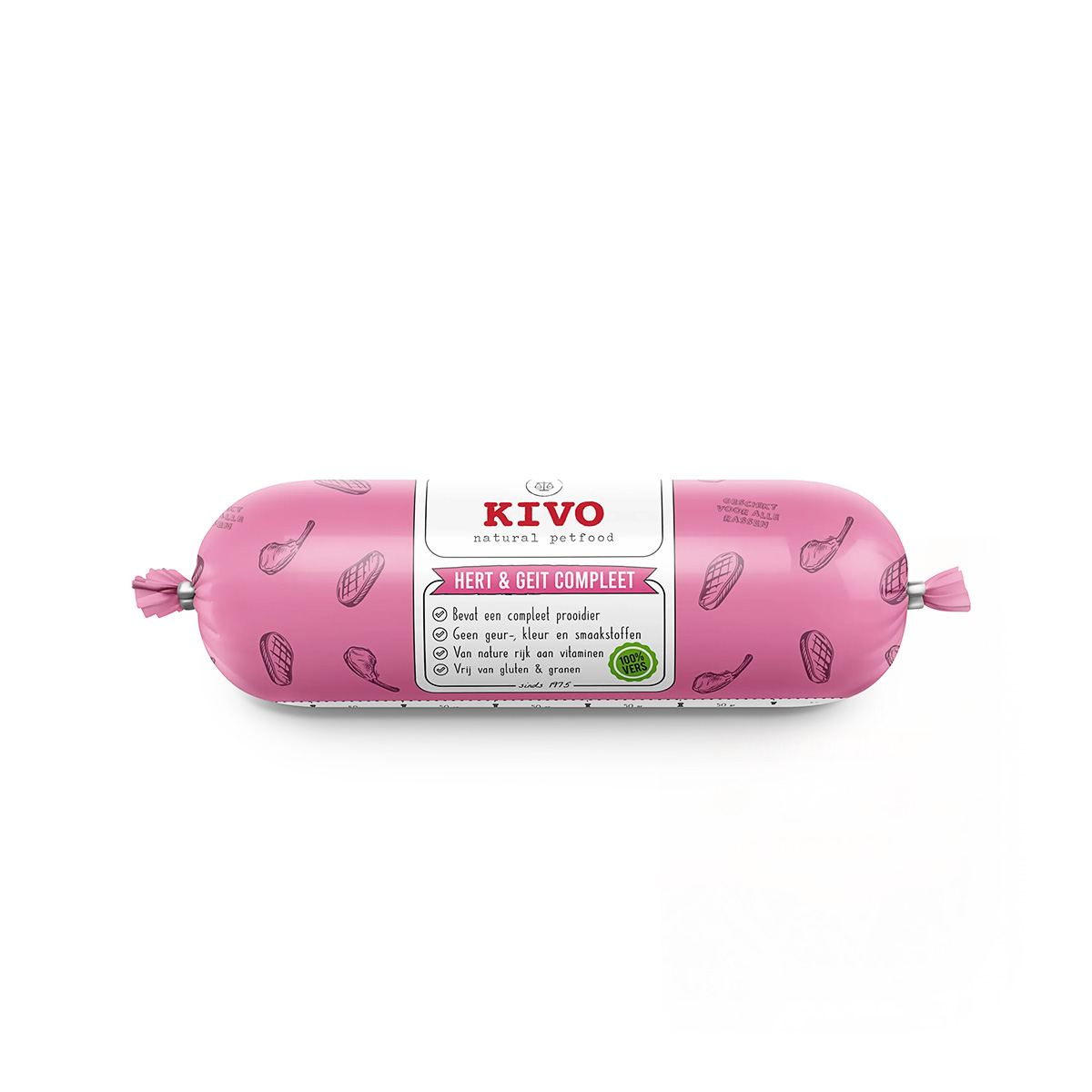 Kivo Vers Vlees  Hert & Geit Compleet 500g