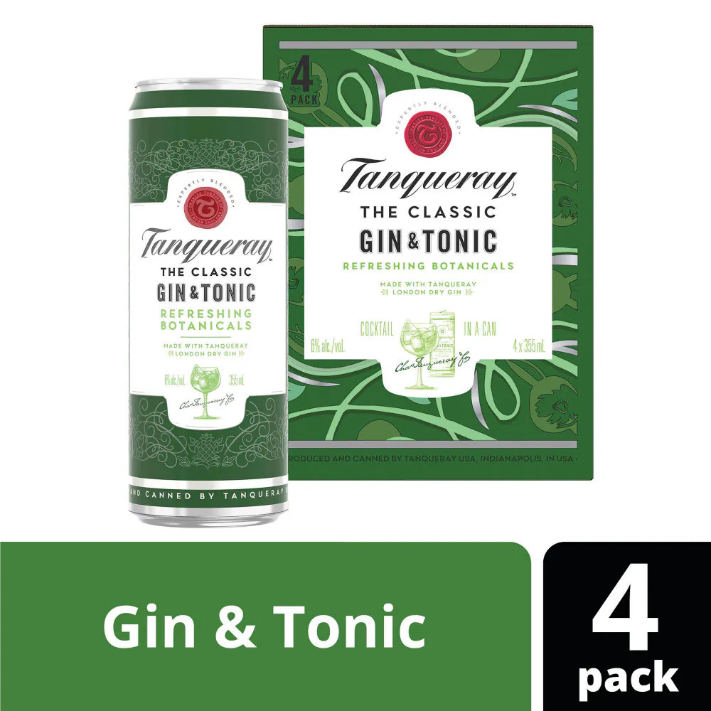 Tanqueray RTD Classic Gin Tonic 4pk 12oz Cans