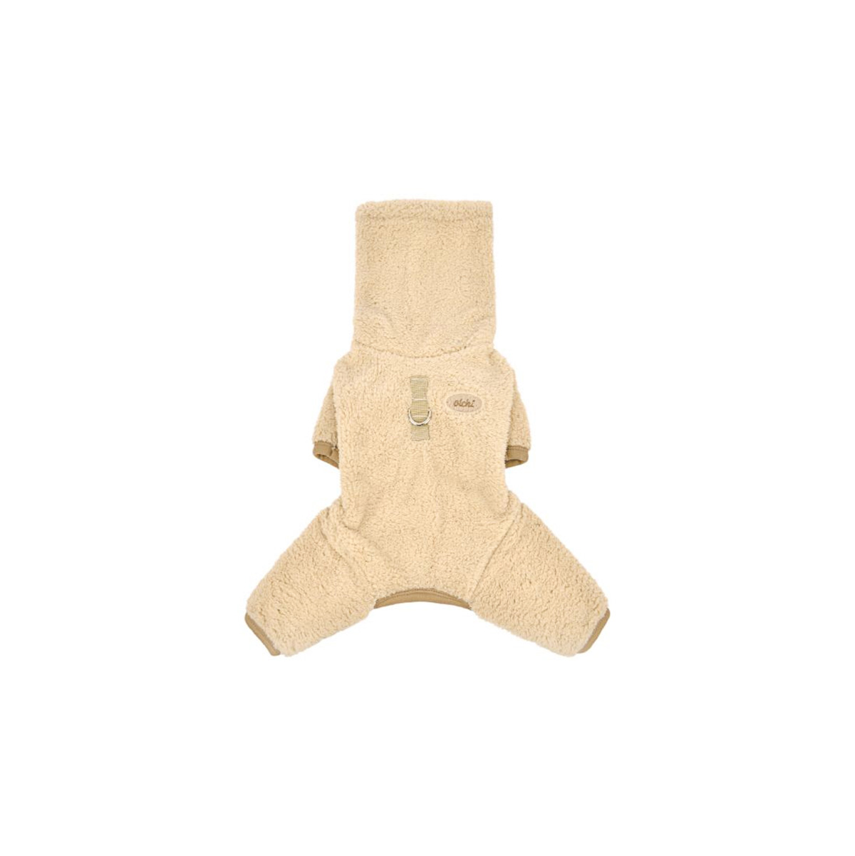 Olchi Hondenjumpsuit High Neck Fur AllinOne Beige