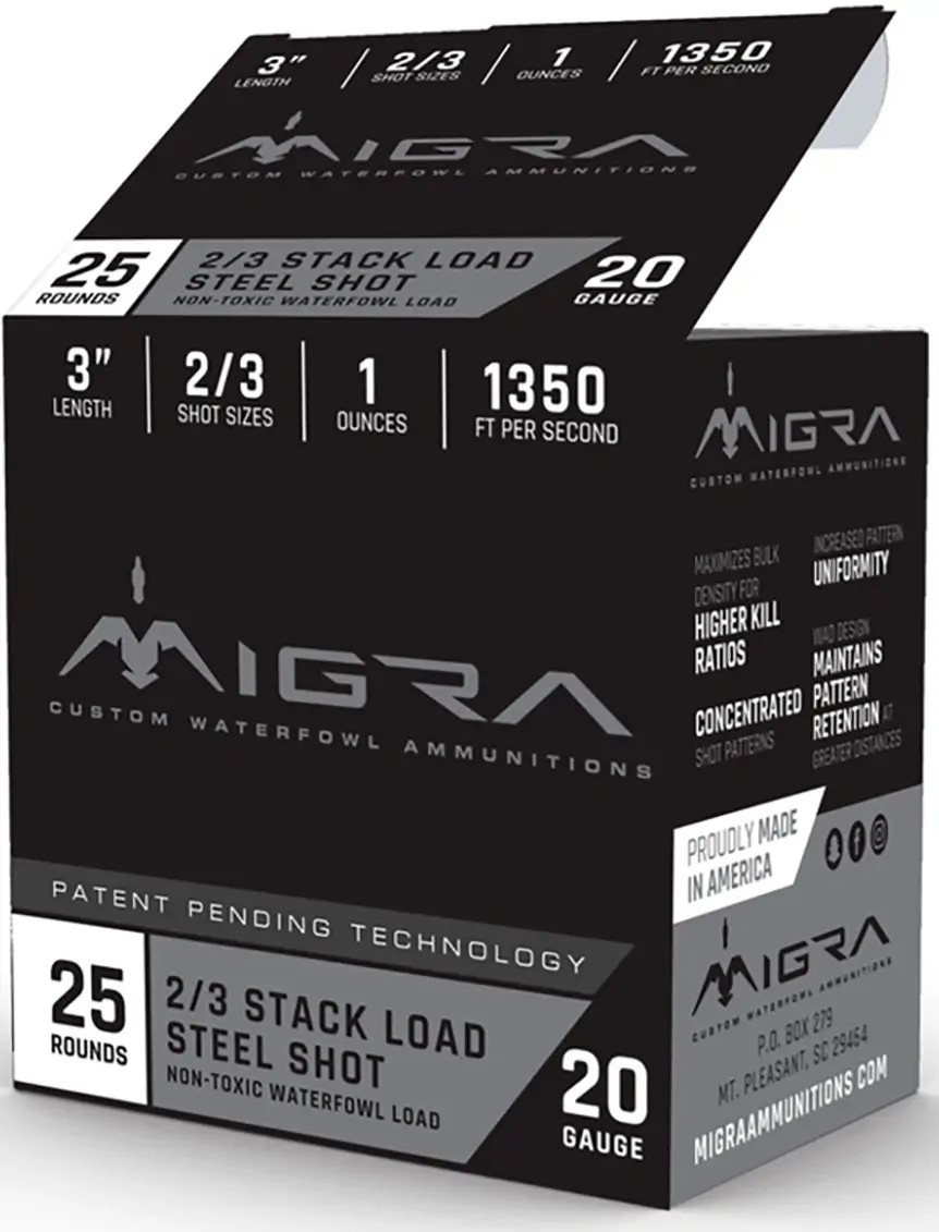 MIGRA WATERFOWL STEEL SHOTSHEL 20GA 3in 2-4 1oz