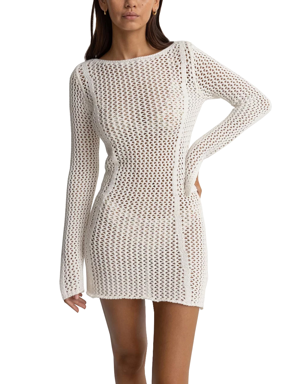 Rhythm Seashell Crochet Dress - XL / Cre