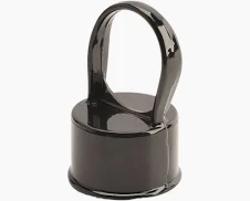1 5/8" x 1 3/8" Aluminum Loop Cap Black