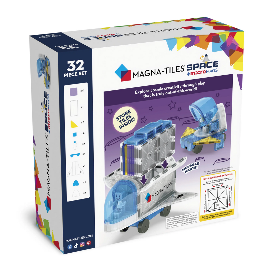 Magna-Tiles Space + MicroMAGS 32 Piece Set
