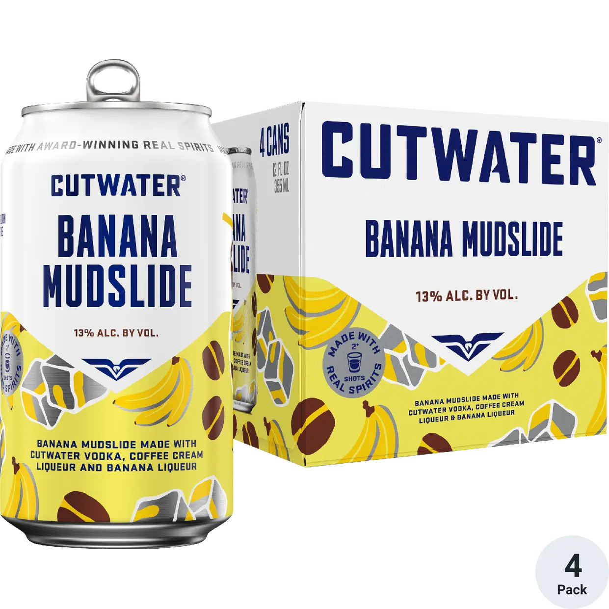 Cutwater Cocktail Banana Mudslide 20Proof 4pk 12oz Cans