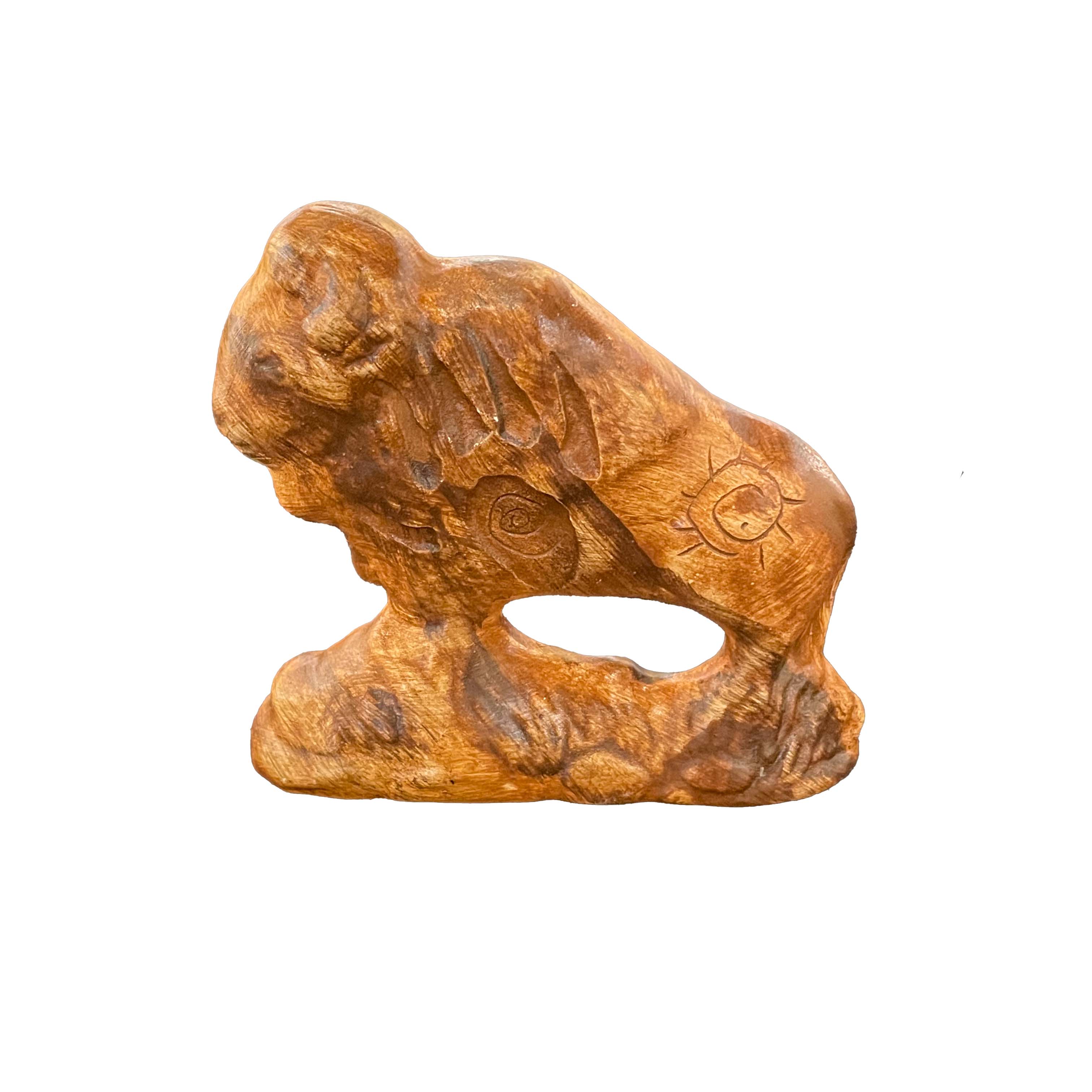 "MINI BUFFALO" Petroglyph Pottery 3.5x4