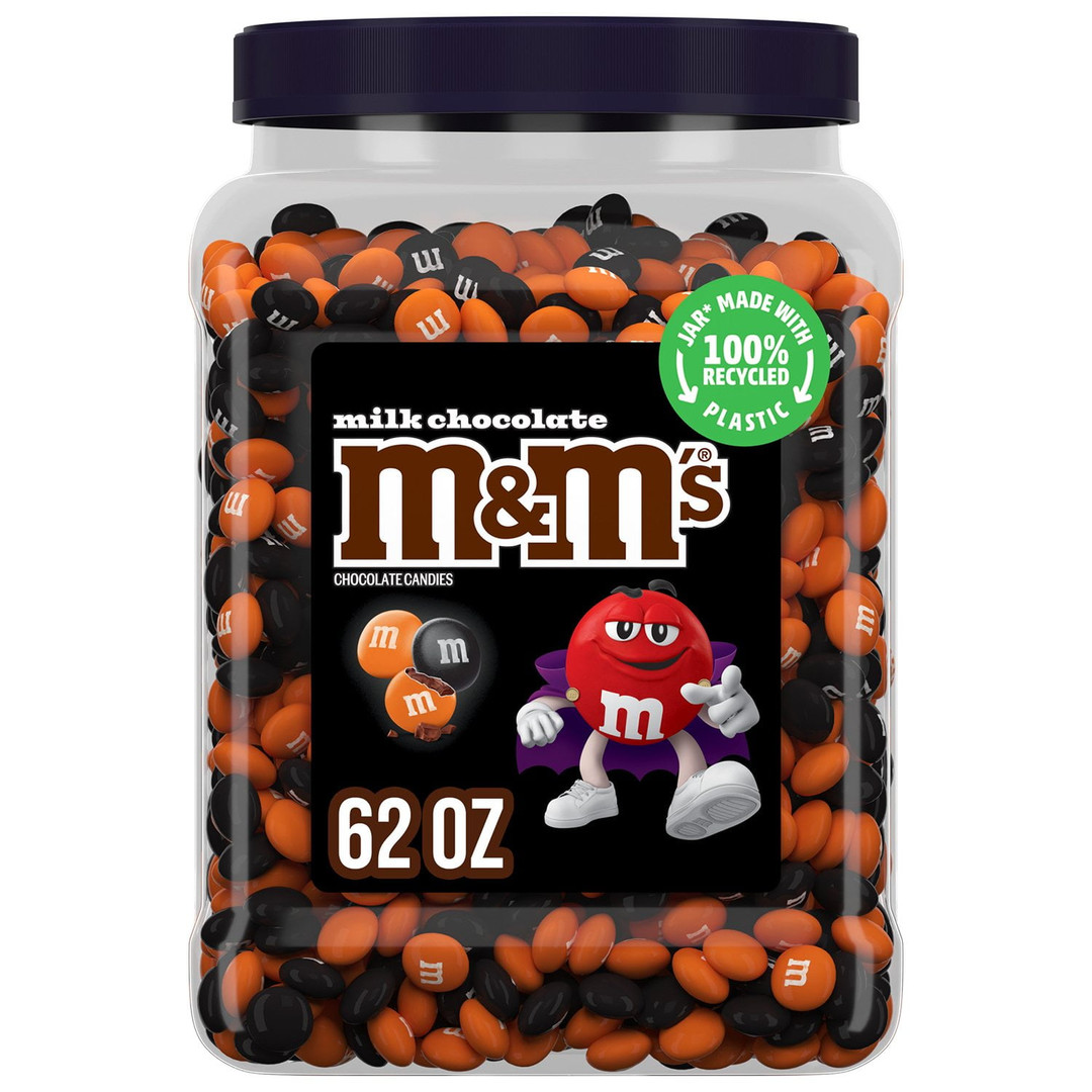 Orange and Black Halloween milk chocolate m&amp;m's 1.75kg tub