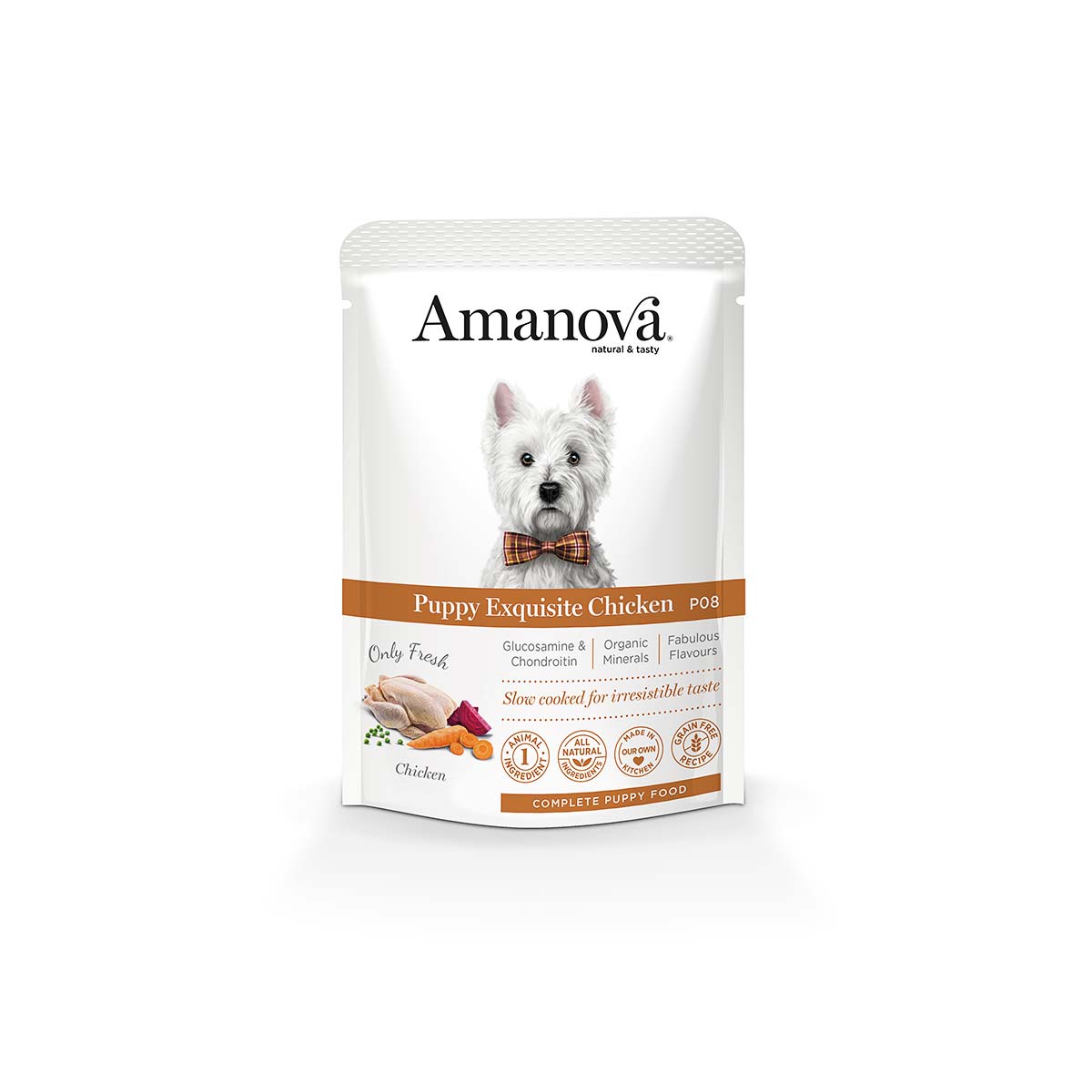 Amanova Pouch Hond Exquisite Chicken Puppy 100g
