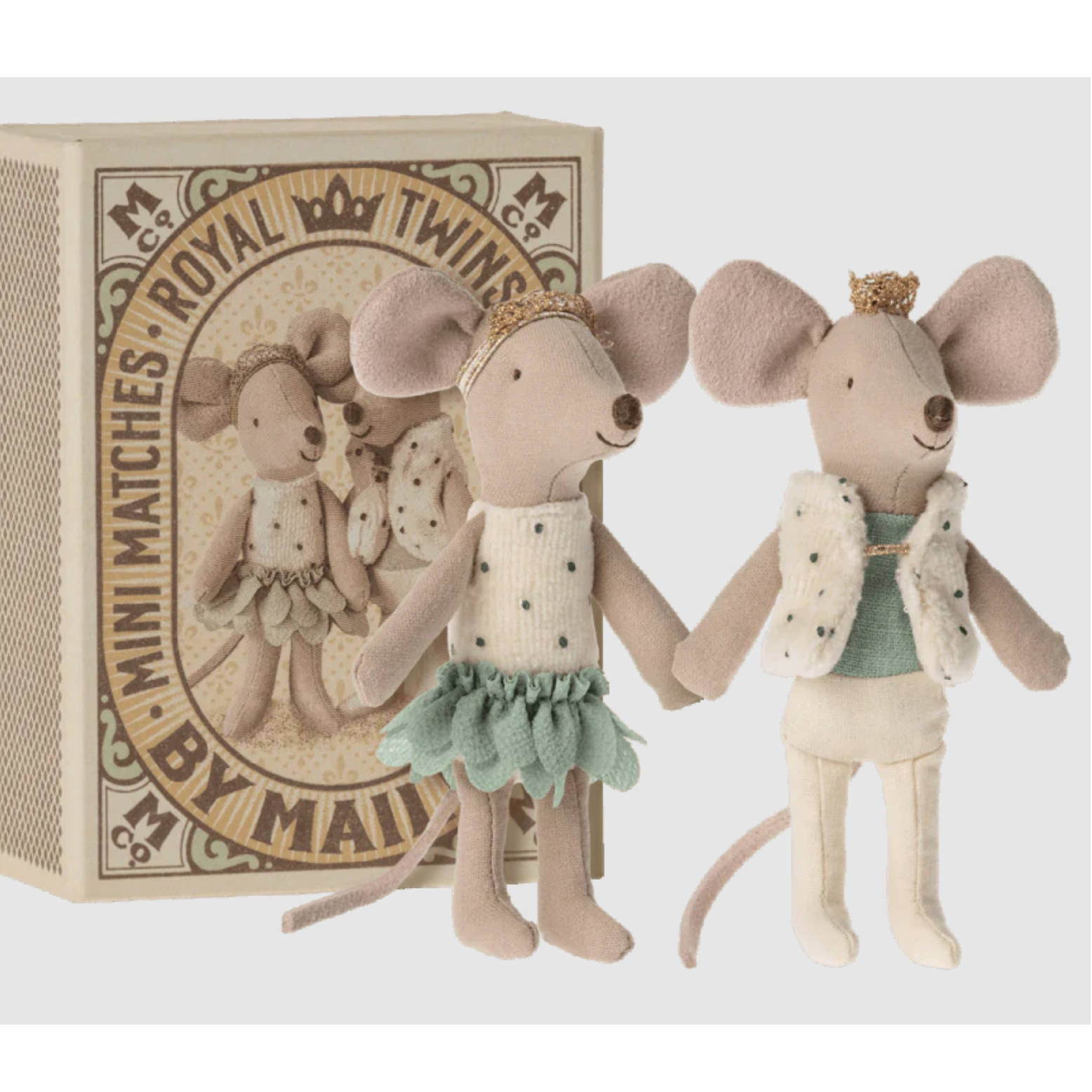 Royal Twins - Little Brother & Sister in matchbox - asst