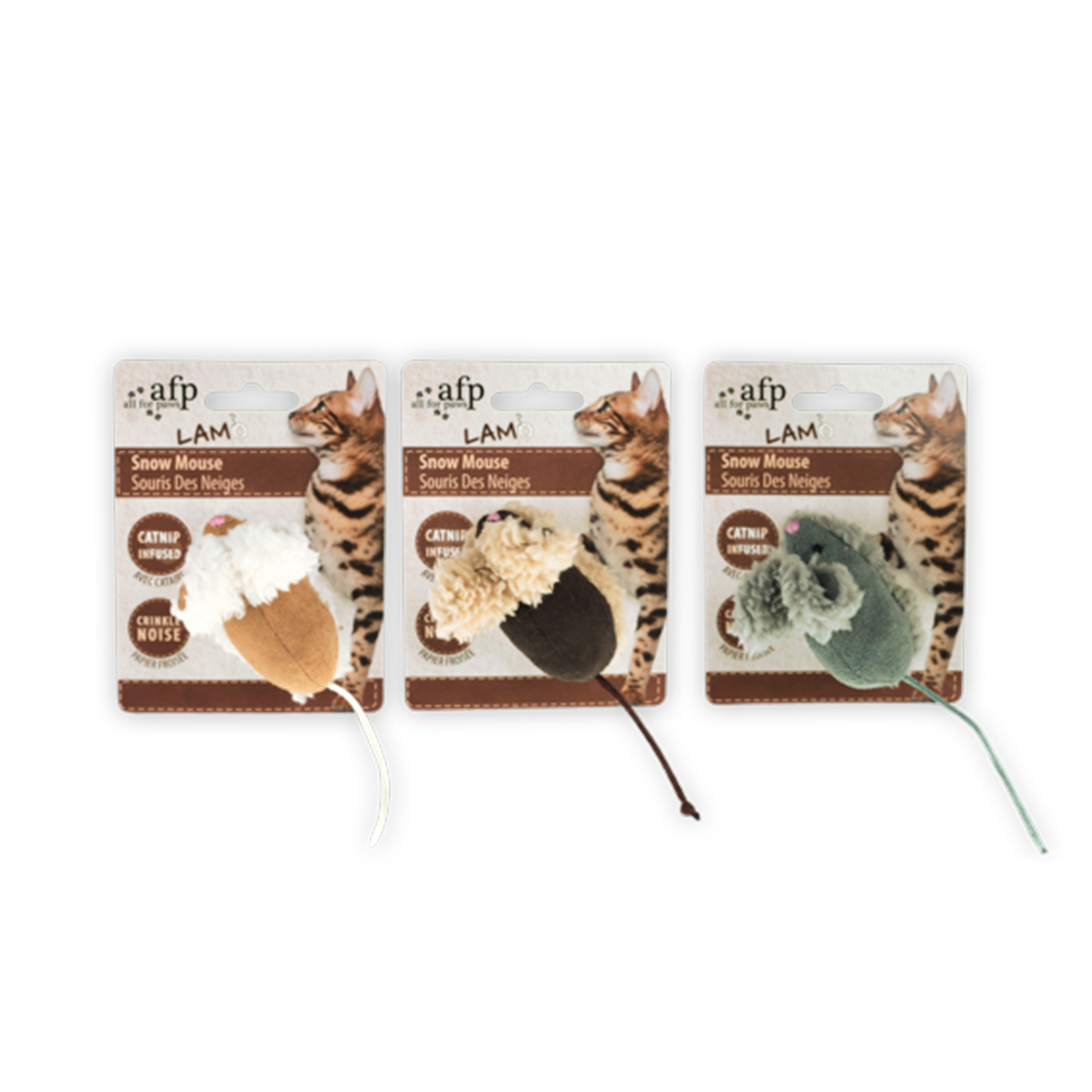 AFP Kattenspeelgoed Lambswool Snow Mouse