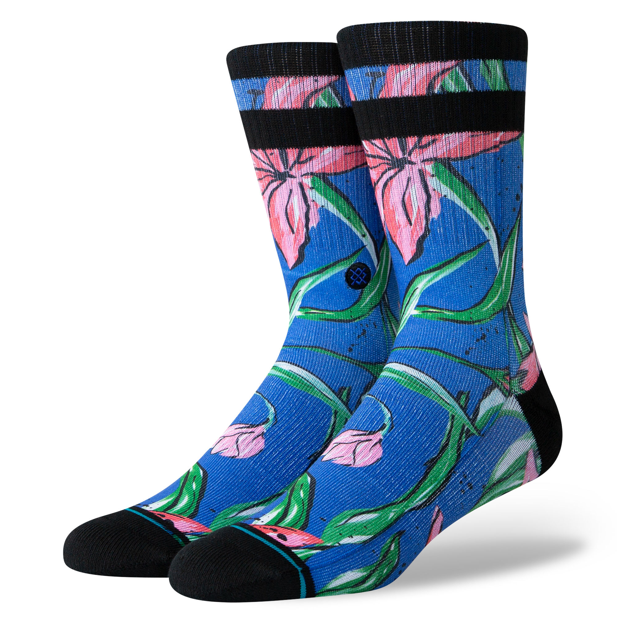 mens floral print socks