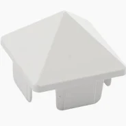 White Vinyl Cap 1 1/2" x 1 1/2" Sharp Picket