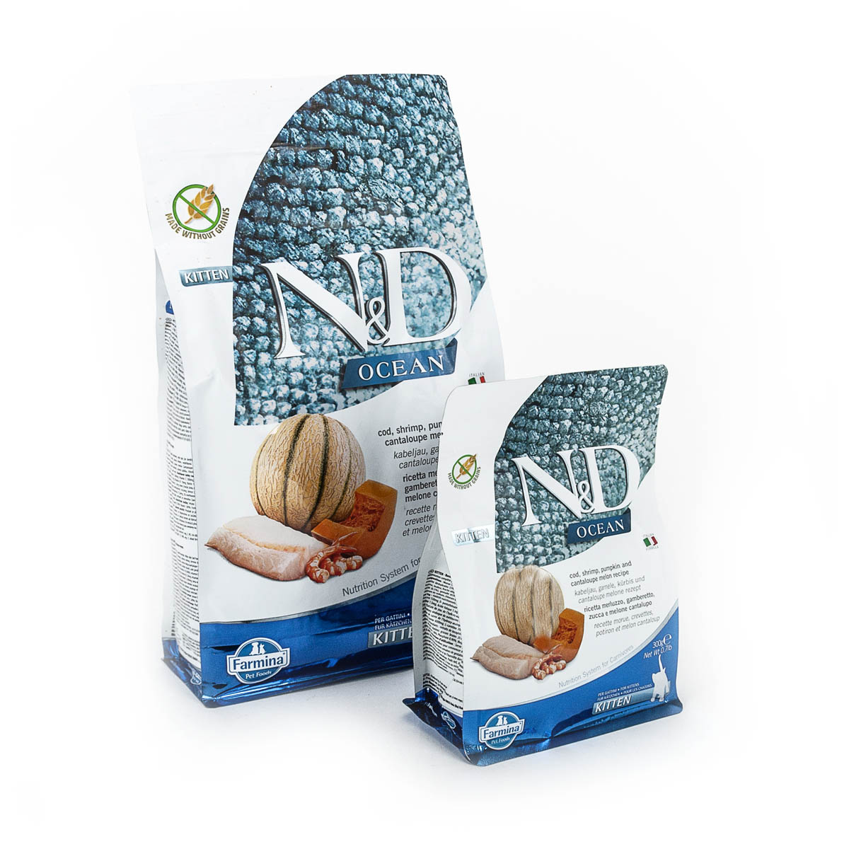 Farmina N&D Ocean Kattenvoeding Kabeljauw & Garnaal Kitten 300g