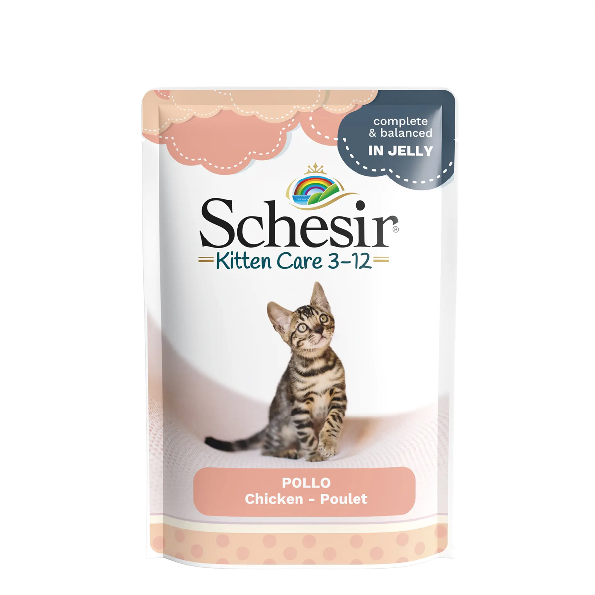 Schesir Pouch Kat Chicken Jelly Kitten