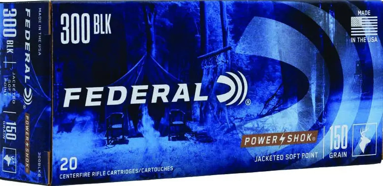 FEDERAL POWER-SHOK RIFLE  300 AAC SP 150gr 20bx