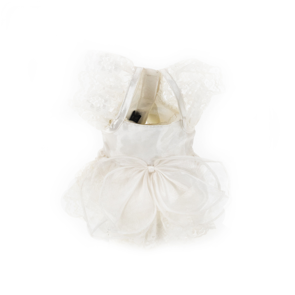DoggyDolly Hondenkleding Trouwjurk Kant & Strik Wit XXS