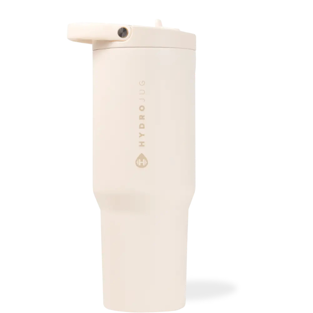 Cream HydroJug 32 oz Sport Water Bottle