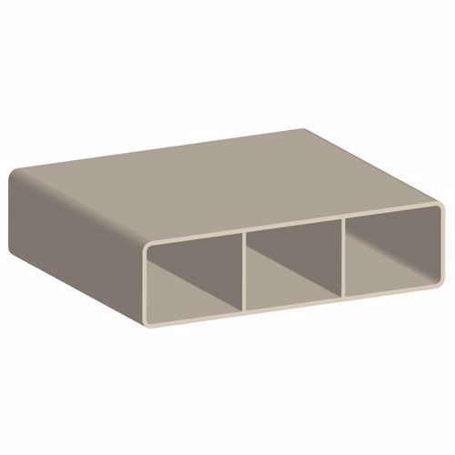 1 1/2" x 5 1/2" x 192" Ribbed Rail Tan