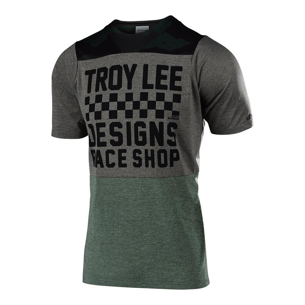 Troy Lee Designs 2020 Flowline MTB Jersey Heather Green//Tangerine All Sizes