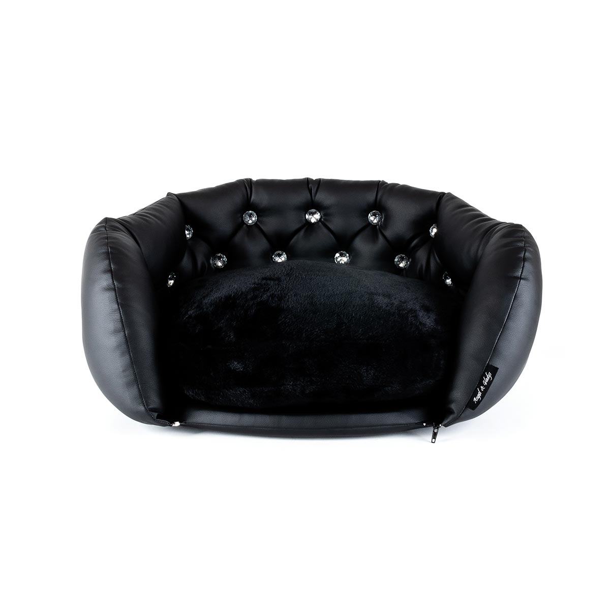 Angel & Gladys Hondenmand Sofa Deluxe Zwart