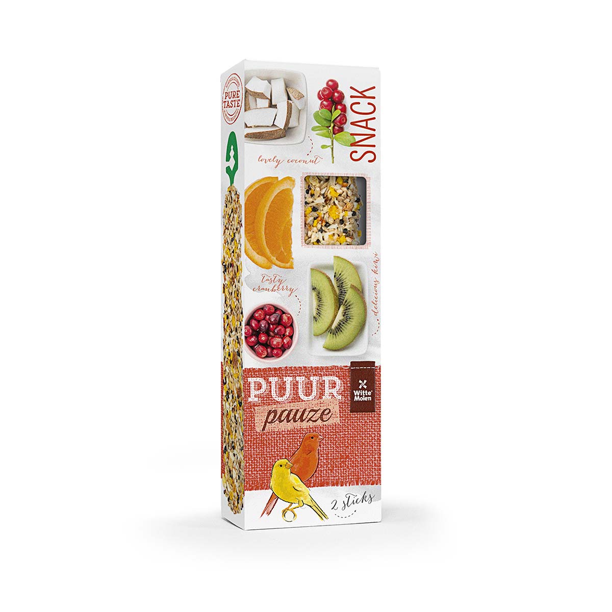 Puur Pauze Vogelstick Veenbessen & Kiwi Kanarie