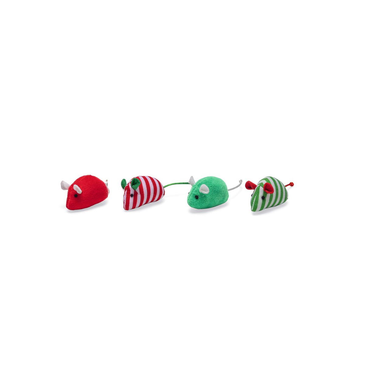 Beeztees Kattenspeelgoed Kerst Muizen Rood/Groen